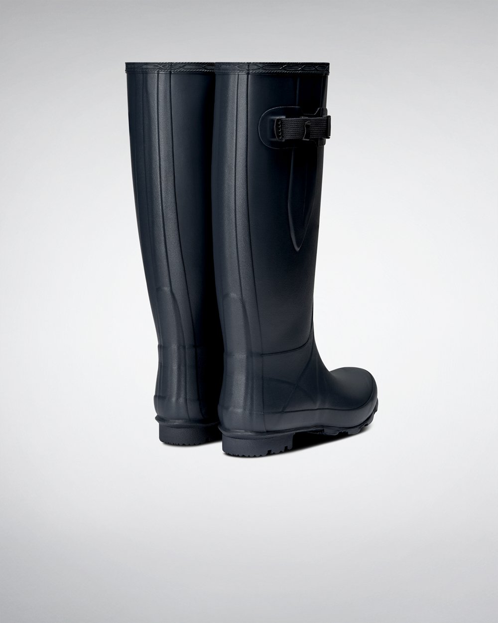 Womens Hunter Norris Field - Wide Fit Rain Boots Navy - 4507-RWIDH